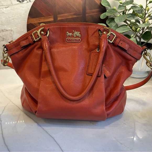 Coach Large Burnt Orange Handbag - Picture 1 of 9